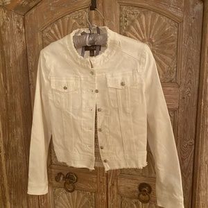 White jean jacket